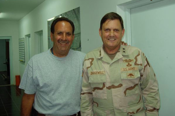 Major General Eldon A. Bargewell and Gerald Fontana